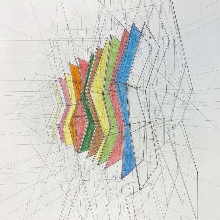 Brookes (Revisited) Process Drawing by Elgin Cleckley