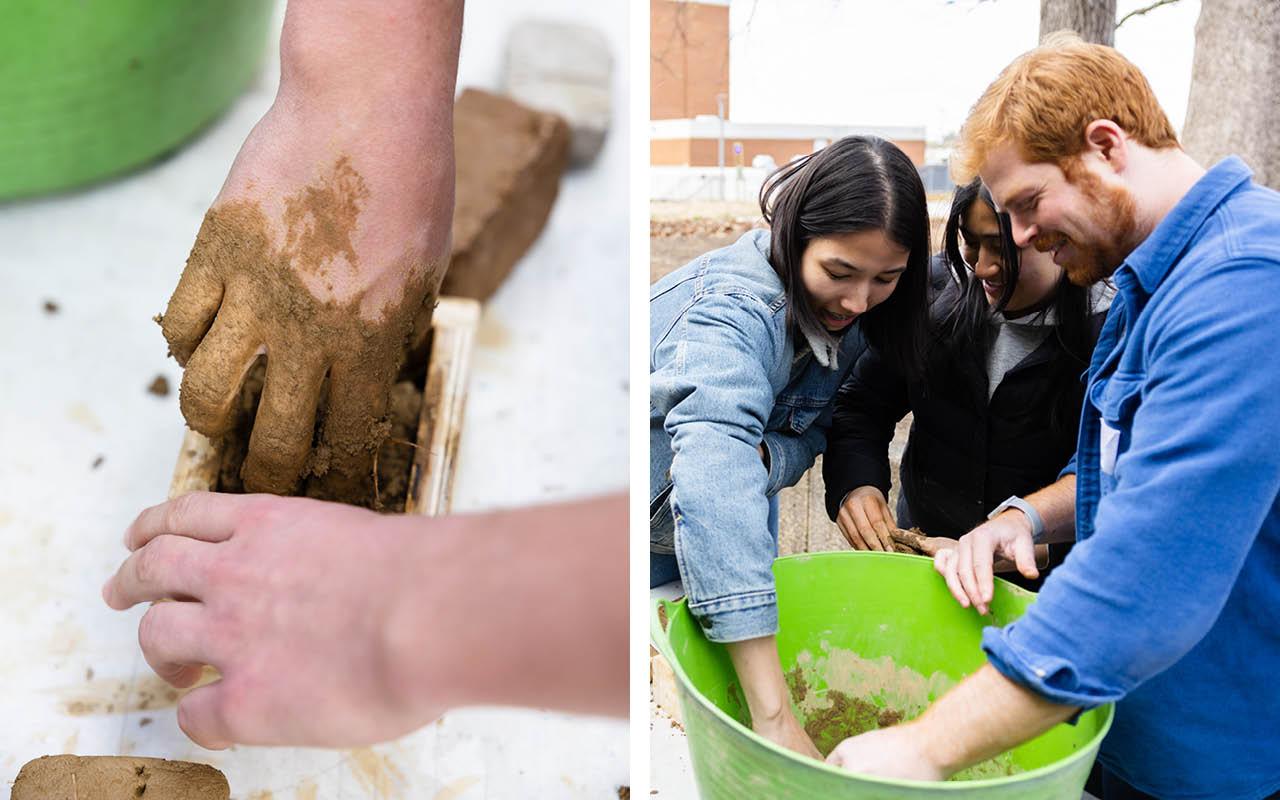 Making mud blocks