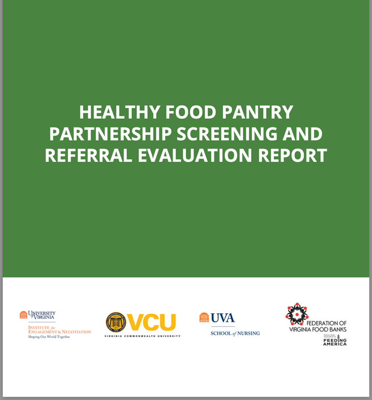 Healthy Food Pantry Partnership Screening and Referral Evaluation Report title page