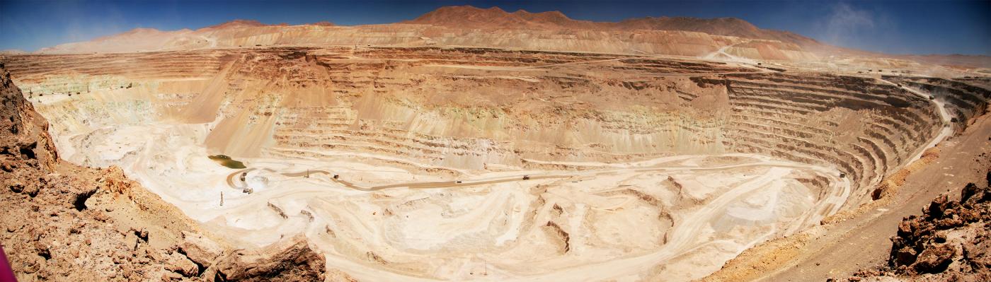 Open-pit copper mine, operated by CODELCO, Región II de Antofagasta, Chile